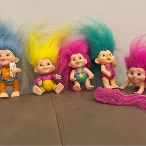 Colorful Troll Dolls Set